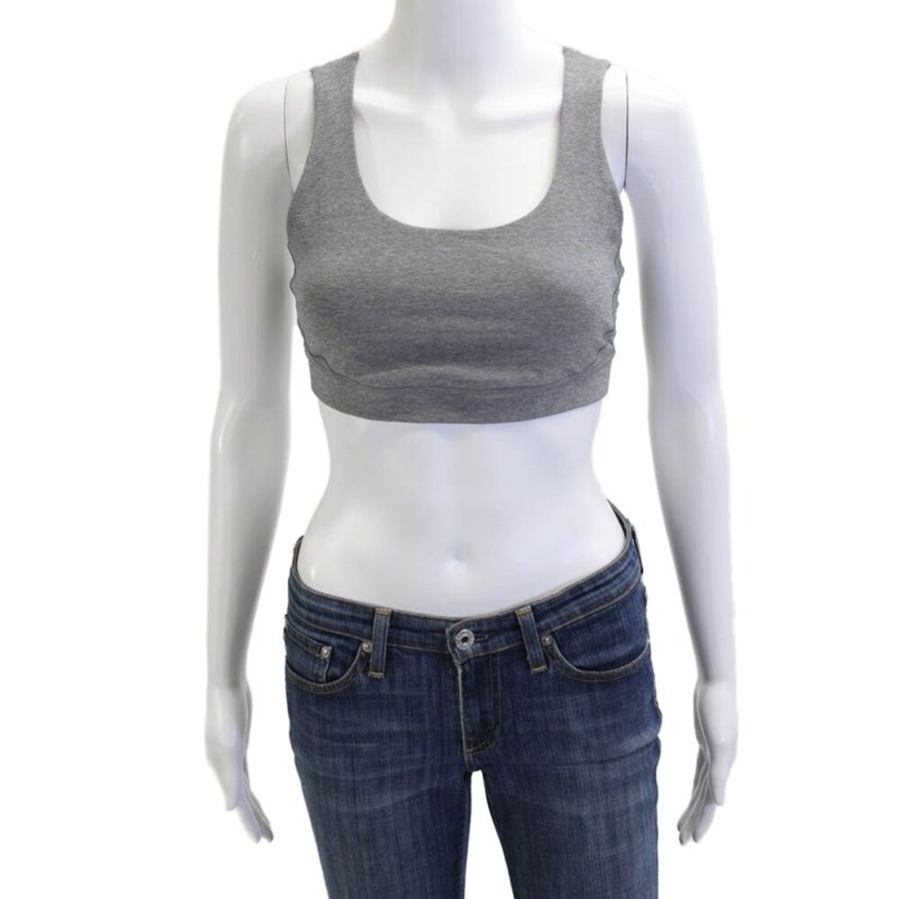Lululemon Womens Two-Toned Strappy Activewear Bra Gray Size 8